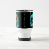 Mug De Voyage Sasquatch Bigfoot en Turquoise et noir (Centre)
