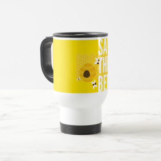 Mug De Voyage SAve Les abeilles HONEYCOMB HONEYCOMB HONey POT (Devant gauche)