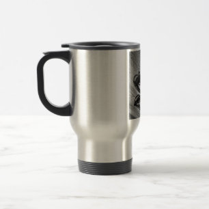 Mug De Voyage Saxophone locataire noir et blanc