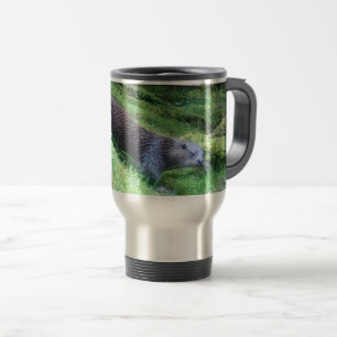 Mug De Voyage Scène de la nature avec loutre paisible dans l'eau