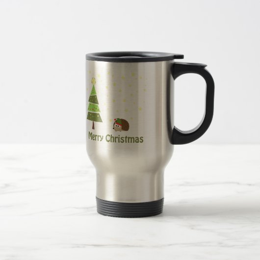 Mug De Voyage Scène de Noël de Hérisson (Droit)
