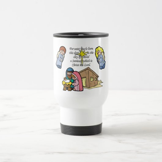 Mug De Voyage Scène mignonne de nativité (Centre)