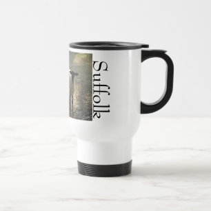 Mug De Voyage Scène pastorale de moutons Suffolk au soleil de l'