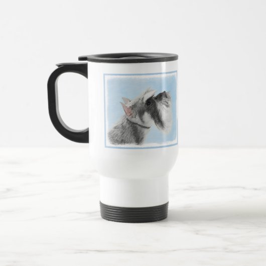 Mug De Voyage Schnauzer (Giant, Standard) Peinture - Chien Art (Gauche)