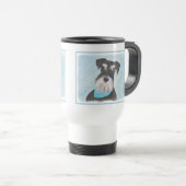 Mug De Voyage Schnauzer (Miniature) Peinture - Chien original mi (Devant droit)