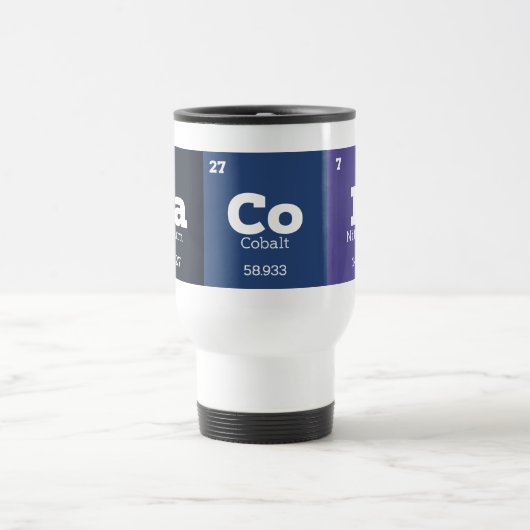 Mug De Voyage Science Enseignant Chimie Éléments chimiques Bacon (Centre)