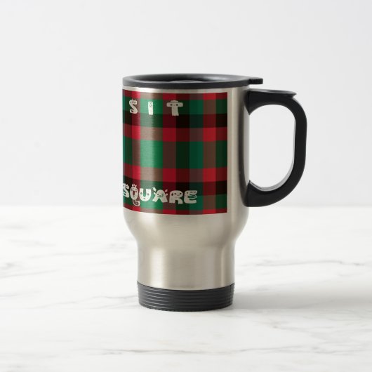 Mug De Voyage Scottish Royal À damiers Tartan Plaid avec texte (Droit)