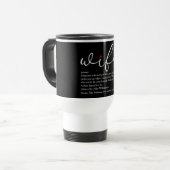 Mug De Voyage Script chic Red Love Heart Modern Wife Définition (Devant gauche)