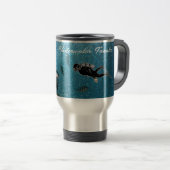 Mug De Voyage Scuba Diver scène sous-marine Personnaliser (Devant droit)