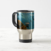Mug De Voyage Scuba Diver scène sous-marine Personnaliser (Devant gauche)