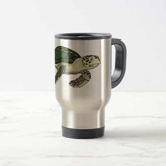 Mug De Voyage Sea turtle cartoon (Devant droit)