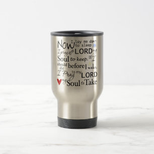 Mug De Voyage Seigneurs Prayer Now I de temps de sommeil