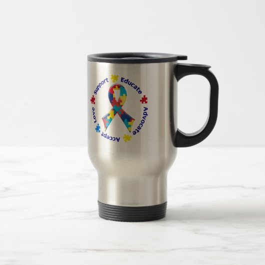 Mug De Voyage Sensibilisation sur l'autisme (Droit)