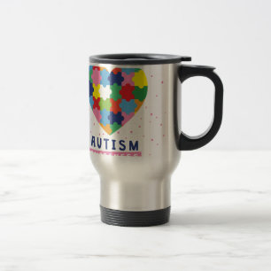 Mug De Voyage sensibilisation sur l'autisme rose