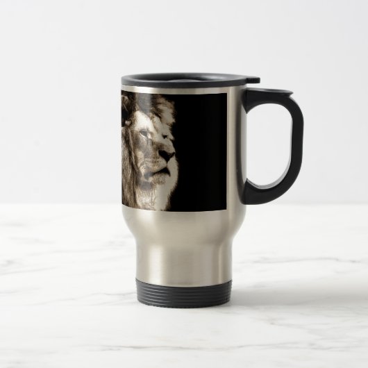 Mug De Voyage Sepia Lion (Droit)