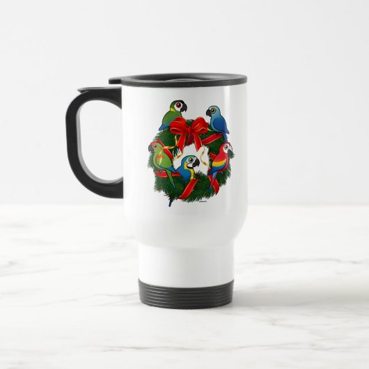 Mug De Voyage Serre de Noël Birdorable Macaws (Gauche)
