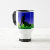 Mug De Voyage services de pelouse de scène verte (Devant gauche)