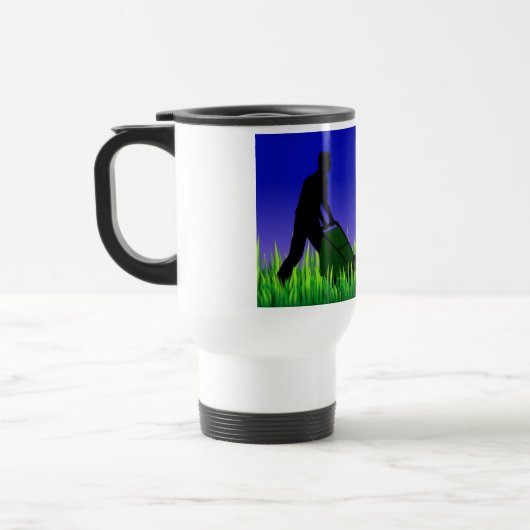 Mug De Voyage services de pelouse de scène verte (Gauche)