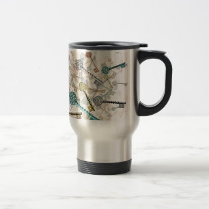 Mug De Voyage Shabby chic touches vintage imprimer, subtil, ombr