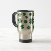 Mug De Voyage Shamrock 3D Clover Feuilles chanceux (Devant gauche)