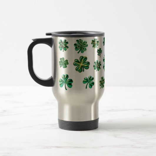 Mug De Voyage Shamrock 3D Clover Feuilles chanceux (Gauche)