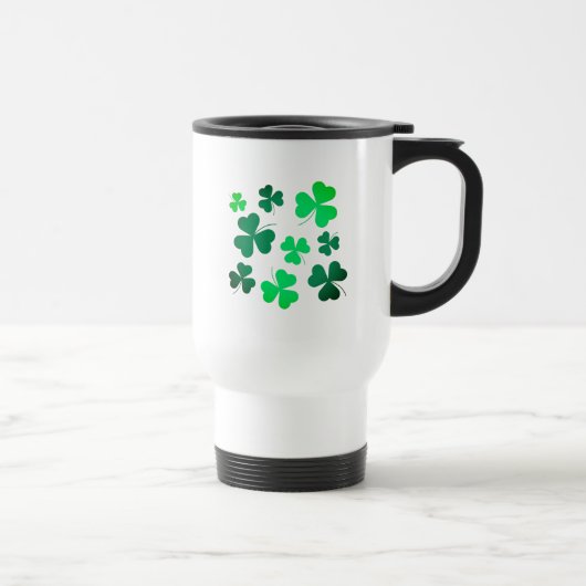 Mug De Voyage Shamrock Clover Leaf Irlande Irish Modern Elegant (Droite)