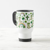 Mug De Voyage Shamrock de la Saint Patrick Clover - Lucky & Fest (Devant gauche)