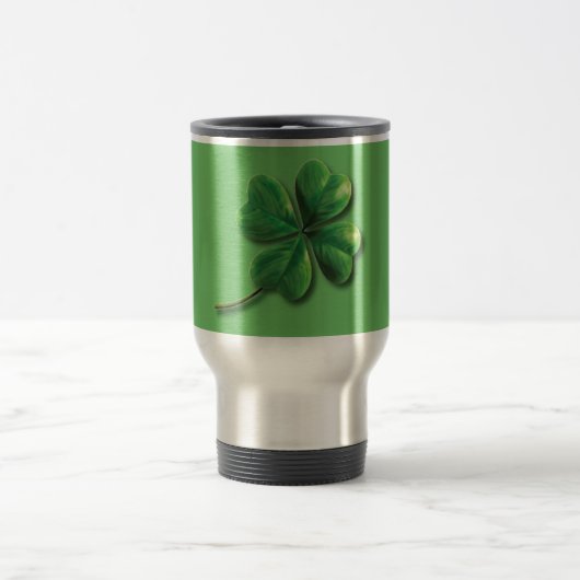 Mug De Voyage Shamrock irlandais vert moderne (Centre)
