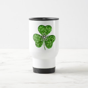 Mug De Voyage Shamrock parties scintillant Et Musique De Voyage