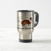 Mug De Voyage Sheltie de sable (Devant droit)