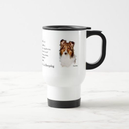 Mug De Voyage Shetland Sheepdog Sheltie Cadeaux (Droite)