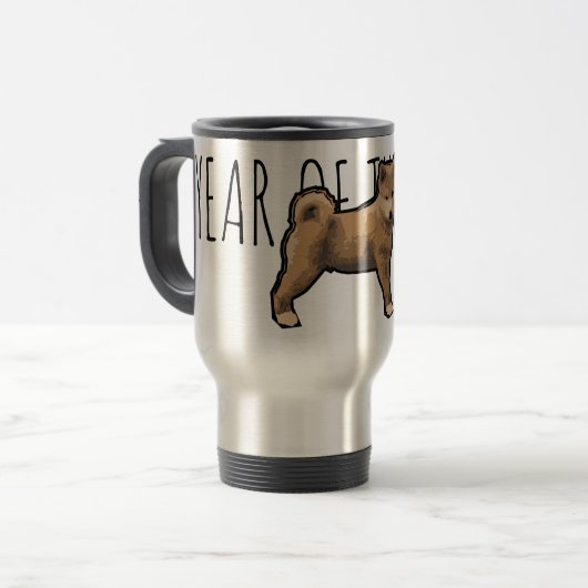 Mug De Voyage Shiba Inu Illustration Chien Année 2018 Voyage M (Devant gauche)