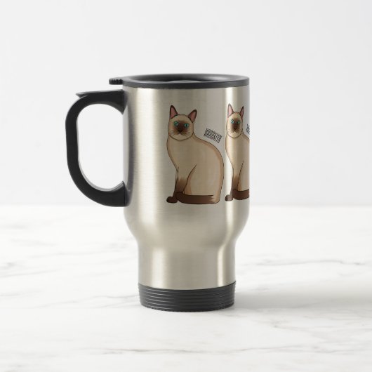 Mug De Voyage Siamese cat cartoon (Gauche)