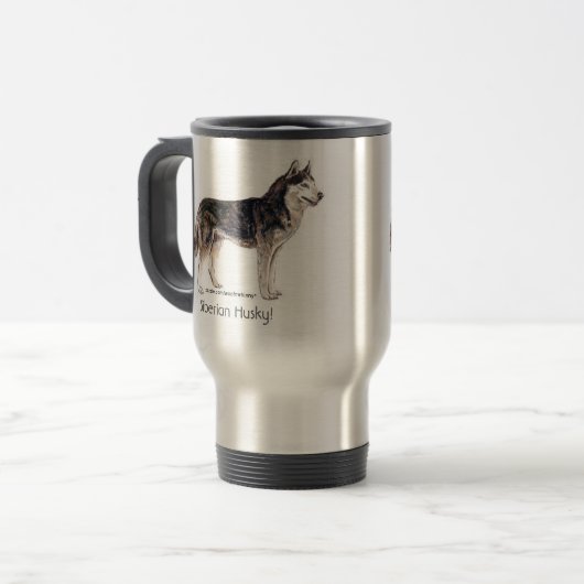 Mug De Voyage Sibérien Husky ! (Devant gauche)