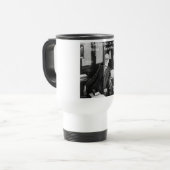 Mug De Voyage Sigmund Freud Dans Son Bureau & Citation de Chat D (Devant gauche)