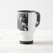 Mug De Voyage Sigmund Freud Dans Son Bureau Et Citation De Chat  (Devant droit)