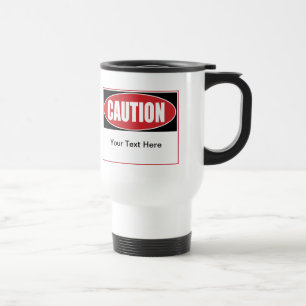 Mug De Voyage Signal de prudence personnalisable