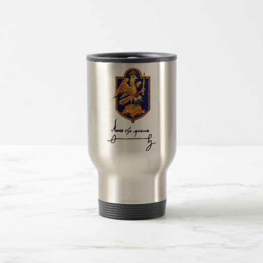Mug De Voyage Signature d'Anne Boleyn et manteau des bras (Centre)