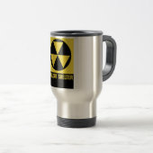 Mug De Voyage Signe d'abri contre les retombées radioactives (Devant droit)