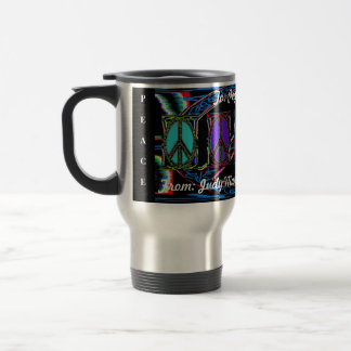 Mug De Voyage Signe de paix de gribouillis