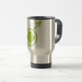 Mug De Voyage (Signe/symbole) Bugdroid androïde masculin (Devant droit)