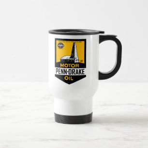 Mug De Voyage Signe vintage d'huile de moteur de Penn Drake
