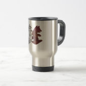 Mug De Voyage Silhouette à la main Cube d'ours Brown (Devant droit)