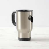 Mug De Voyage Silhouette d'aigle noir et blanc (Devant gauche)