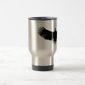 Mug De Voyage Silhouette d'aigle noir et blanc (Centre)