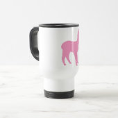 Mug De Voyage Silhouette d'alpaga (dans le rose) (Devant gauche)