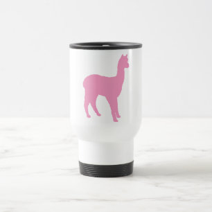 Mug De Voyage Silhouette d'alpaga (dans le rose)
