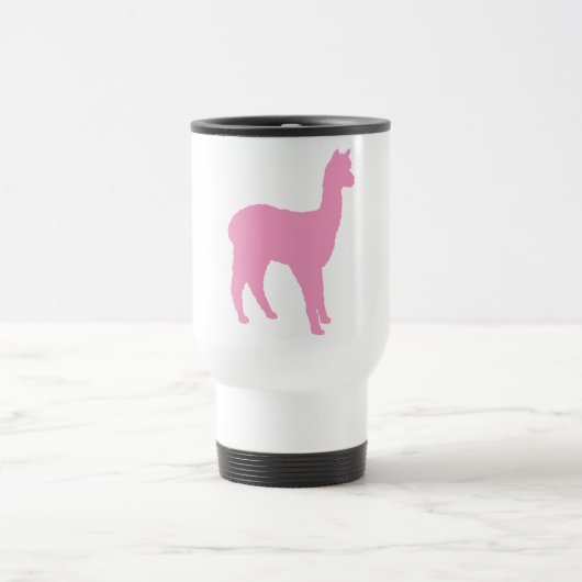 Mug De Voyage Silhouette d'alpaga (dans le rose) (Centre)