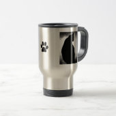 Mug De Voyage Silhouette de chat noir (Devant droit)