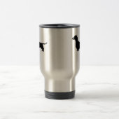 Mug De Voyage Silhouette de chien teckel (Centre)